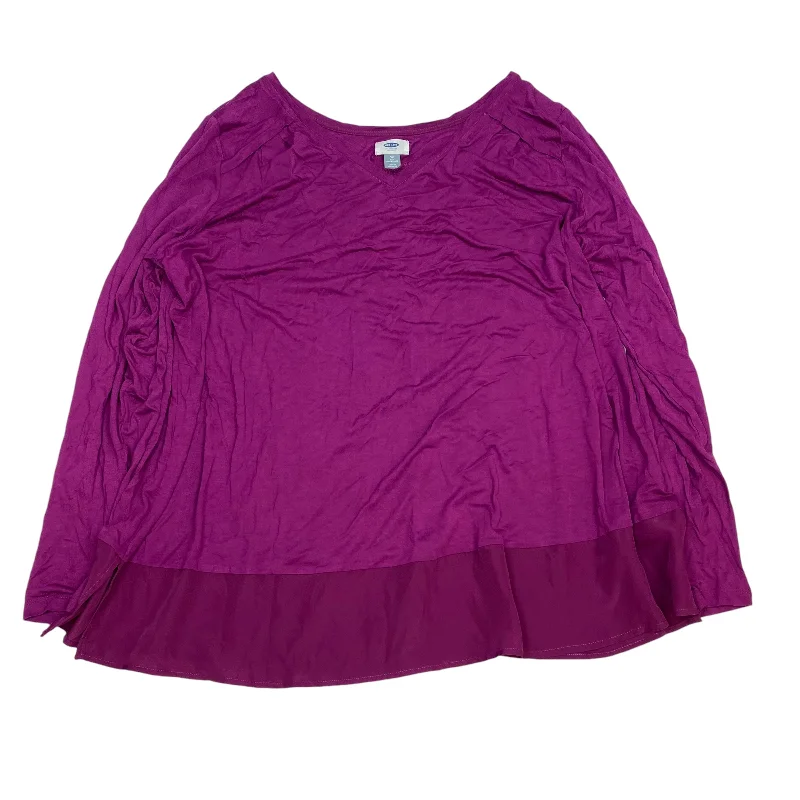 Top Long Sleeve By Old Navy In Purple, Size: 3x