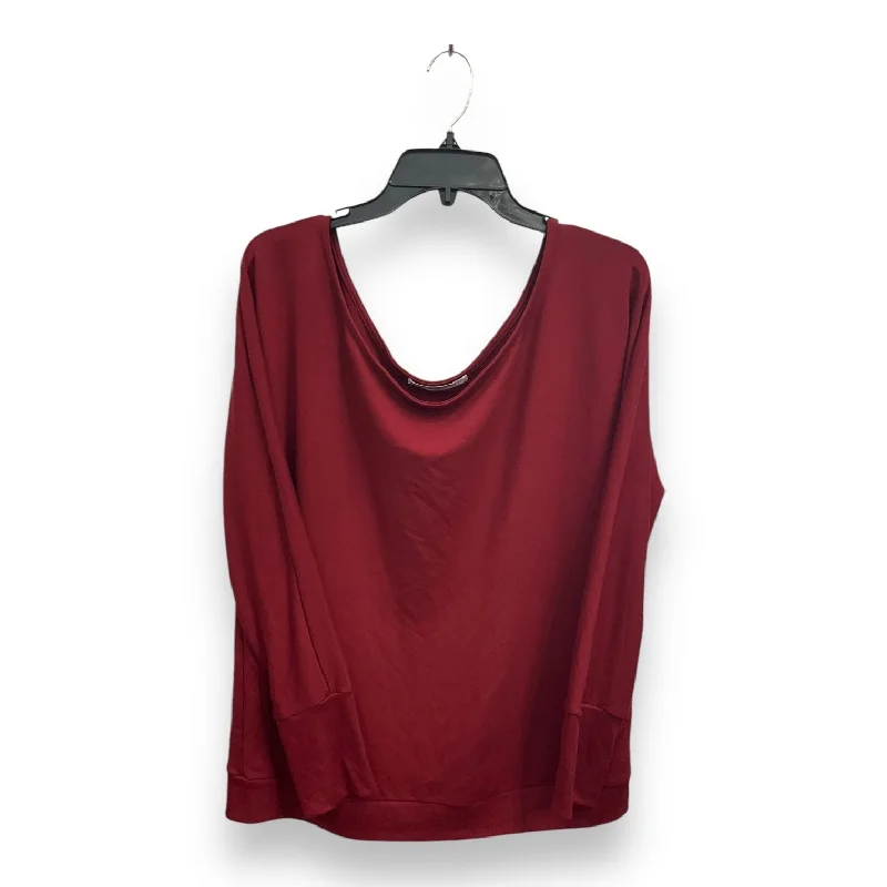 Top Long Sleeve By Project Social Tee In Red, Size: L