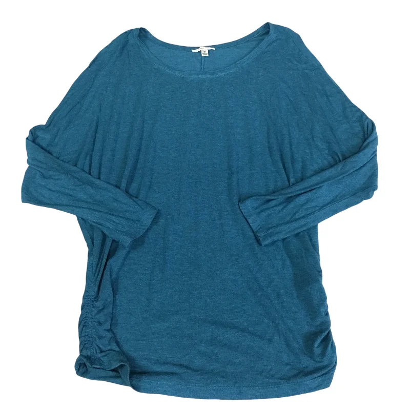 Top Long Sleeve By Sophie Max In Blue, Size: M