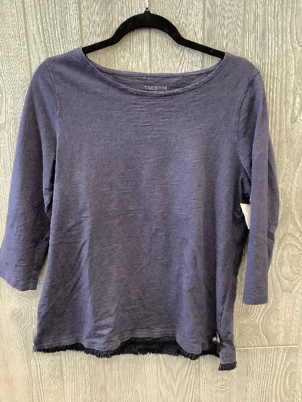 Top Long Sleeve By Talbots In Blue, Size: L