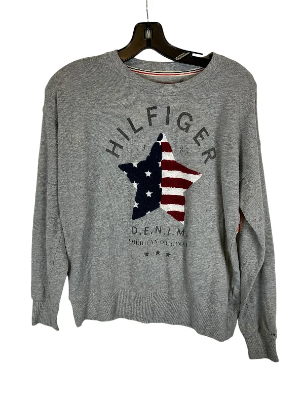 Top Long Sleeve By Tommy Hilfiger In Grey, Size: M