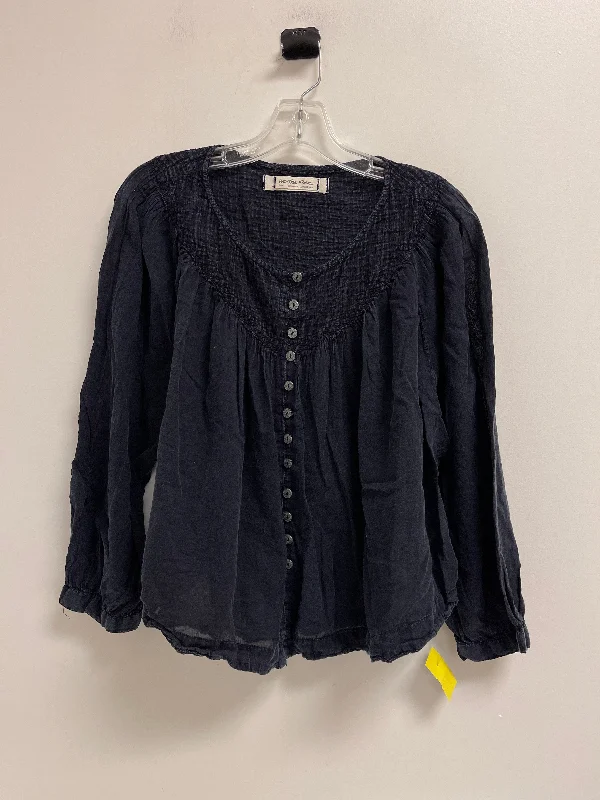 Top Long Sleeve By We The Free In Navy, Size: S