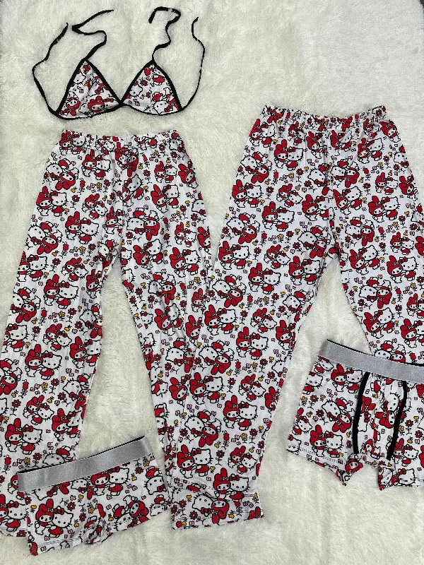 Hello Kitty and my melody 5 pcs pajama duo