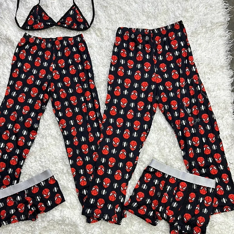 Spider man background black 5 pcs pajama duo