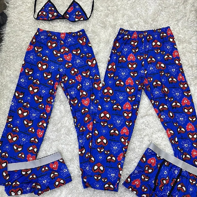 spider man blue heart 5 pcs pajama duo