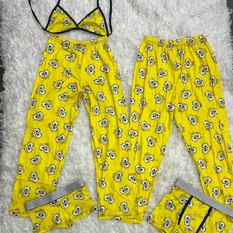 Sponge bob face 5 pcs pajama duo